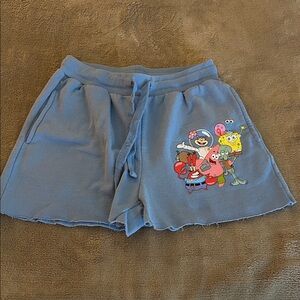 Nickelodeon Blue Kids Shorts with Cartoon Characters